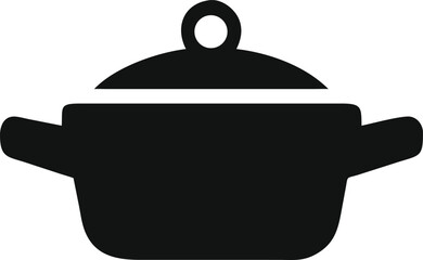 big cooking pan logo silhouette