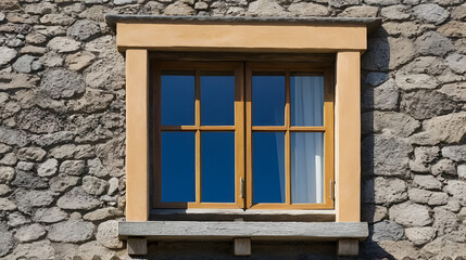 Obraz premium a window with a wooden frame