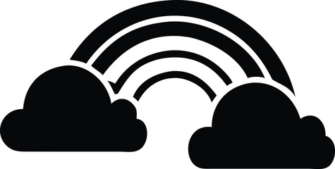 clouds rainbow silhouette