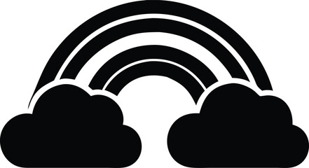 clouds rainbow silhouette