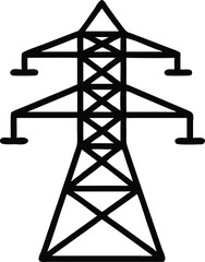 electricity tower line art 