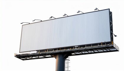 Obraz premium blank billboard mockup isolated on white background