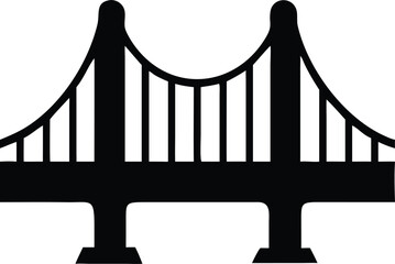 golden gate bridge black silhouette 