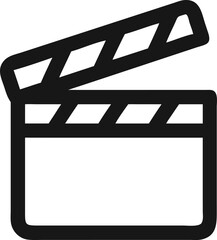 movie clapperboard silhouette 
