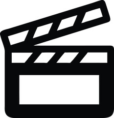 movie clapperboard silhouette 