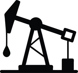 oil pump jack silhouette