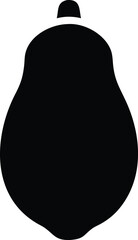 papaya fruit silhouette 