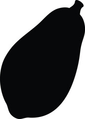 papaya fruit silhouette 