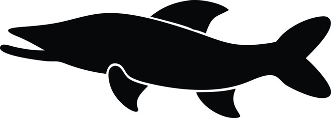 pike fish silhouette 