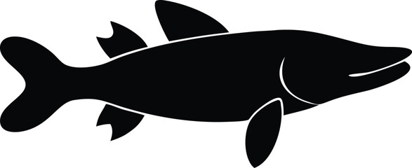 pike fish silhouette 