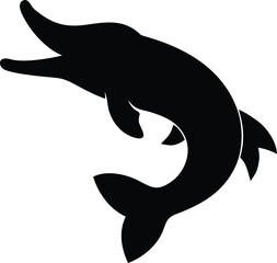 Obraz premium pike fish silhouette 