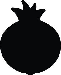 Fototapeta premium pomegranate icon clip art black silhouette