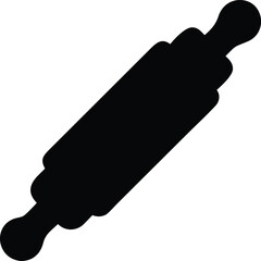 rolling pin control line art silhouette