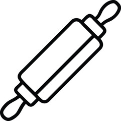 rolling pin control line art silhouette