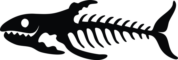 skeleton of whale silhouette