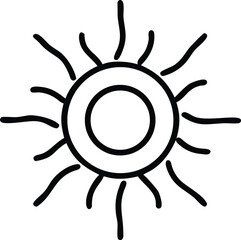 sun line art