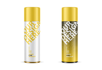 Paint Spray Can bottle Mockup with cap