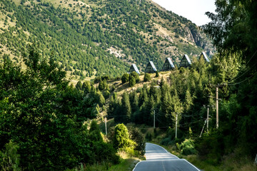beautiful nature scenes around ala-archa gorge in kygyzstan