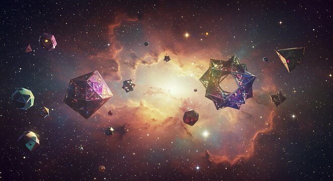 Cosmic Geometry: A Celestial Ballet of Polyhedra