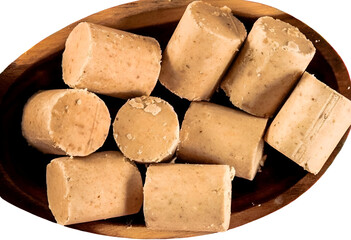 dessert, sweet delicious round cubes prepared with milk