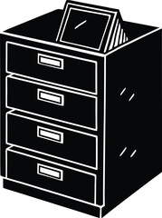 Silhouette of Filing Cabinet