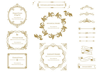ビンテージ　エレガント　クラシック　アンティーク　オーナメント　ヴィンテージフレームのセット