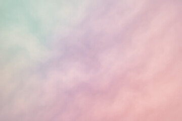 Obraz premium Seamless Abstract Background of Soft Swirling Pastel Clouds – Mint Green to Lavender to Blush Pink