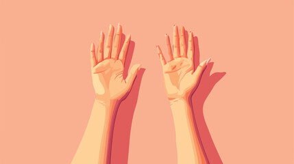 Obraz premium Graceful Female Hands Held by Small Fingers