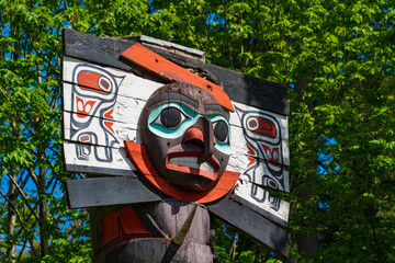 Stanley Park Totem Poles in Vancouver, Canada
