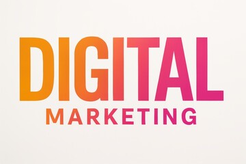 Fototapeta premium Vibrant digital marketing typography design