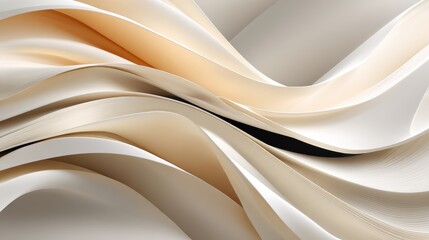 Fototapeta premium Luxurious ivory waves cascading gently, creating a smooth, elegant, and textured surface