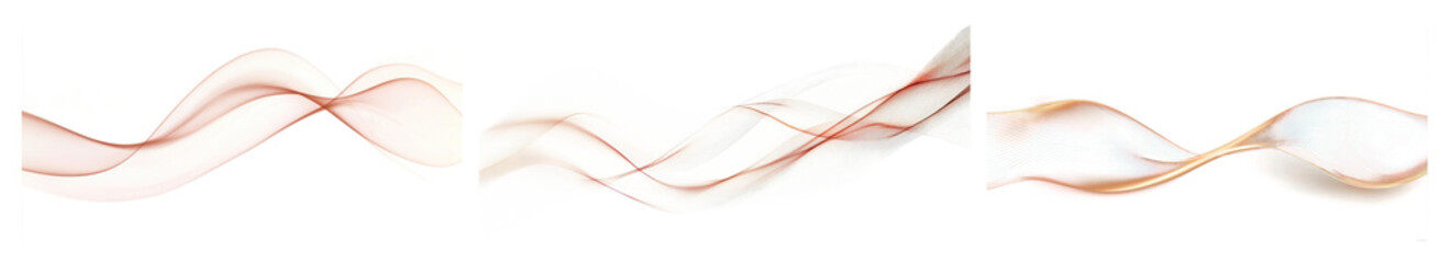 Naklejka premium PNG Colorful abstract wave patterns, element set on transparent background