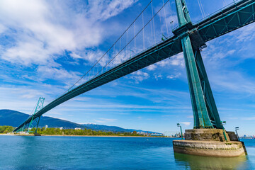 Lions Gate Bridge, a suspension bridge connecting Vancouver and North Vancouver in Canada