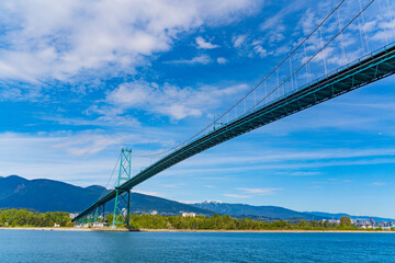 Lions Gate Bridge, a suspension bridge connecting Vancouver and North Vancouver in Canada