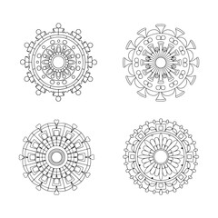 vector set of ornamental design elements