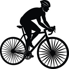 Obraz premium Cyclist Silhouette