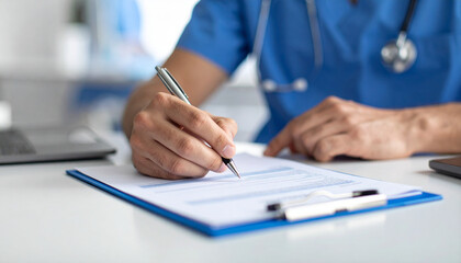 診断書を書く医者