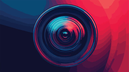 Professional Camera Design Flat Vector Illustration