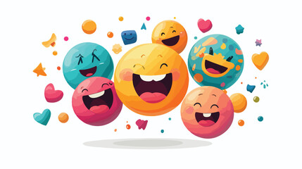 April Fools Day Emoji Flat Vector Illustration