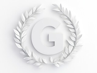 Obraz premium Capital G in laurel wreath