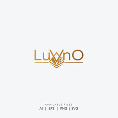 elegant Golden Lattermark Logo for Luxury Brands,  Sleek Gold Typography logo for High-End Fashion