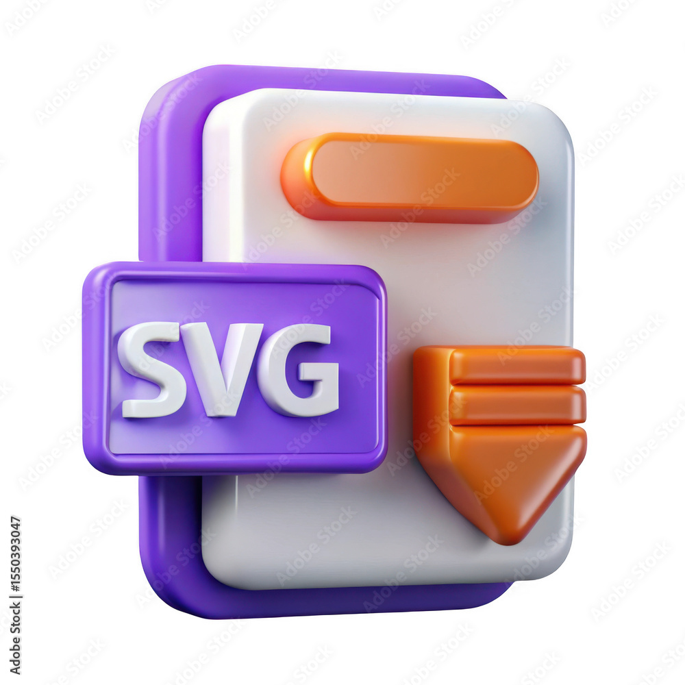 Poster 3d rendered svg file icon a modern photorealistic design isolated on transparent background