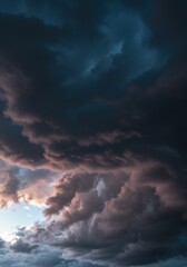 Obraz premium Dramatic Dark Cloudscape at Sunset