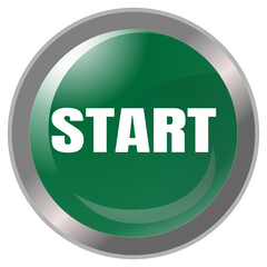 Green START button with chrome border