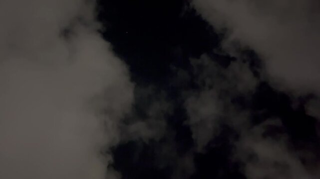 Clouds timelapse at night 