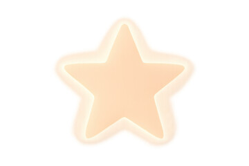 Obraz premium Soft-glowing five-pointed star shape, symbolizing celebration, achievement, and quality, displayed against transparent background