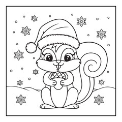 Bold & easy Cozy Christmas coloring book, black & white designs, line art vector illustration, coloring page, coloring book, holiday coloring book,  christmas, christmas vector, christmas line art
