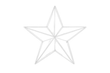 Obraz premium Luminous white christmas star emitting soft radiance, casting ethereal glow against transparent backdrop for seasonal graphic needs