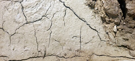 Cracked Dried Earth Reveals the Effects of Prolonged Drought in Arid Landscapes