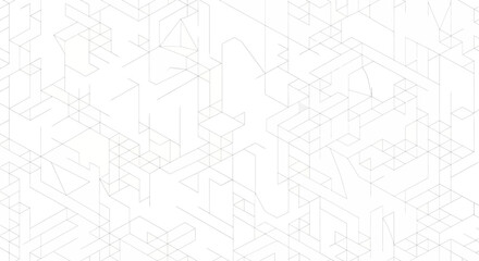 Abstract Geometric Pattern Interlocking Lines and Shapes